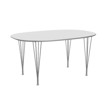 Superellipse Dining Table | White Laminate Top