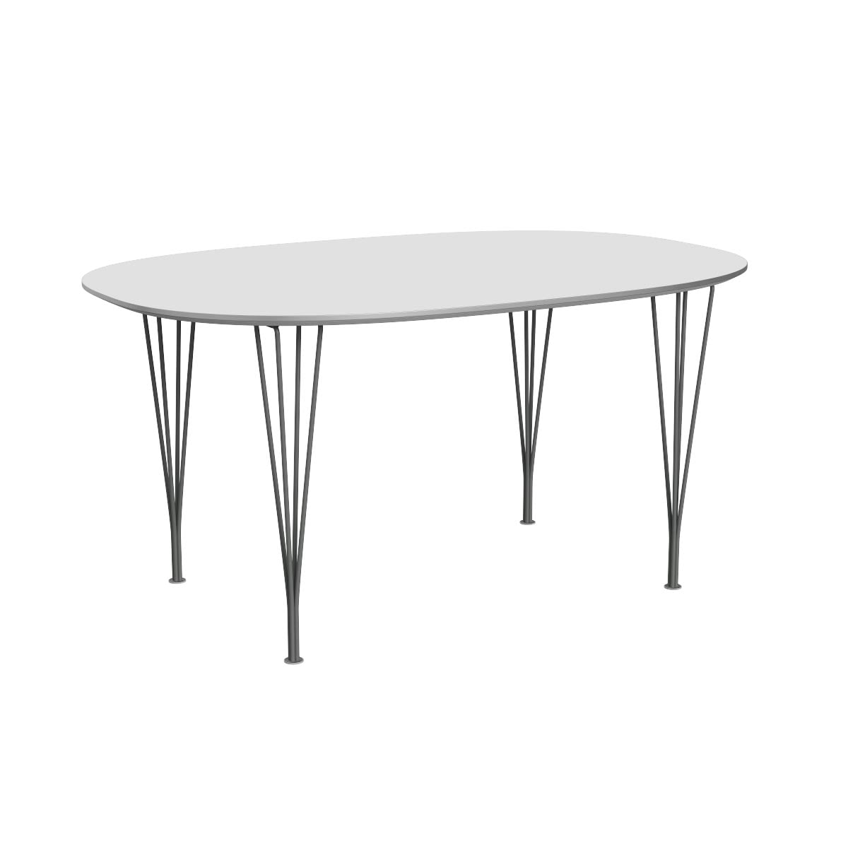 Superellipse Dining Table | White Laminate Top