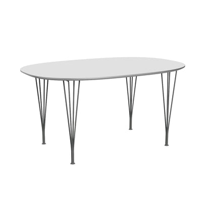 Superellipse Dining Table | White Laminate Top