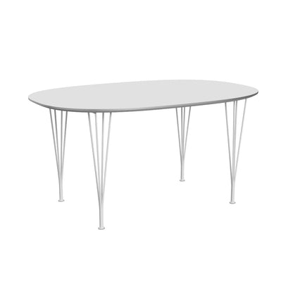 Superellipse Dining Table | White Laminate Top
