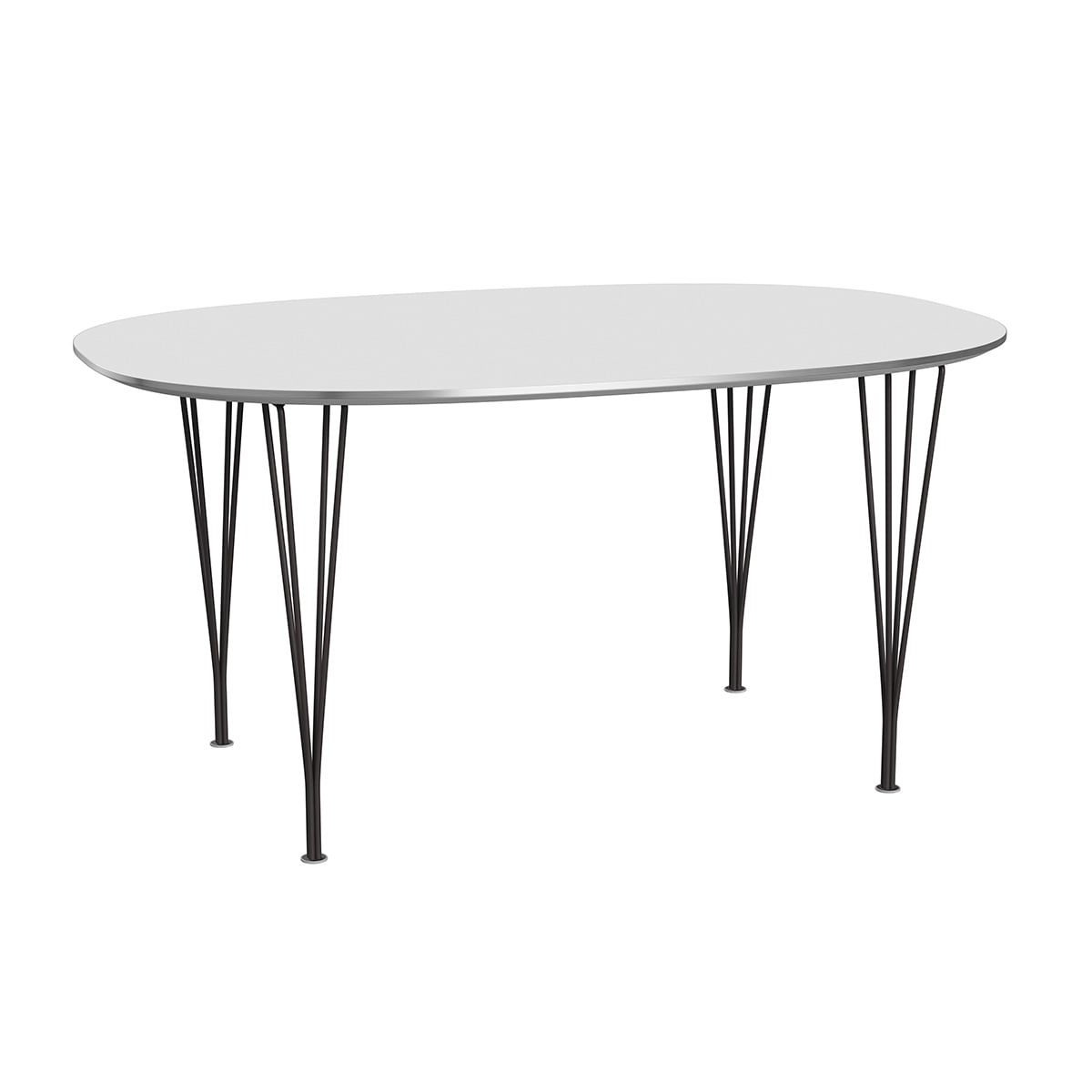 Superellipse Dining Table | White Laminate Top