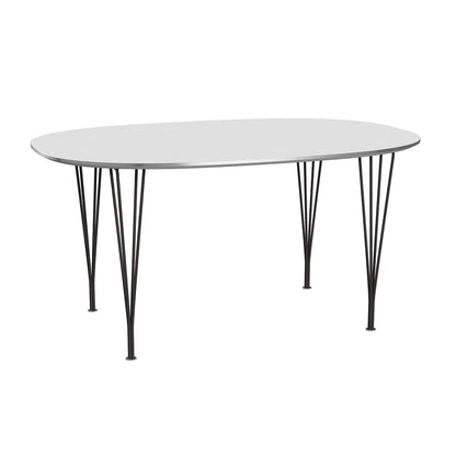 Superellipse Dining Table | White Laminate Top