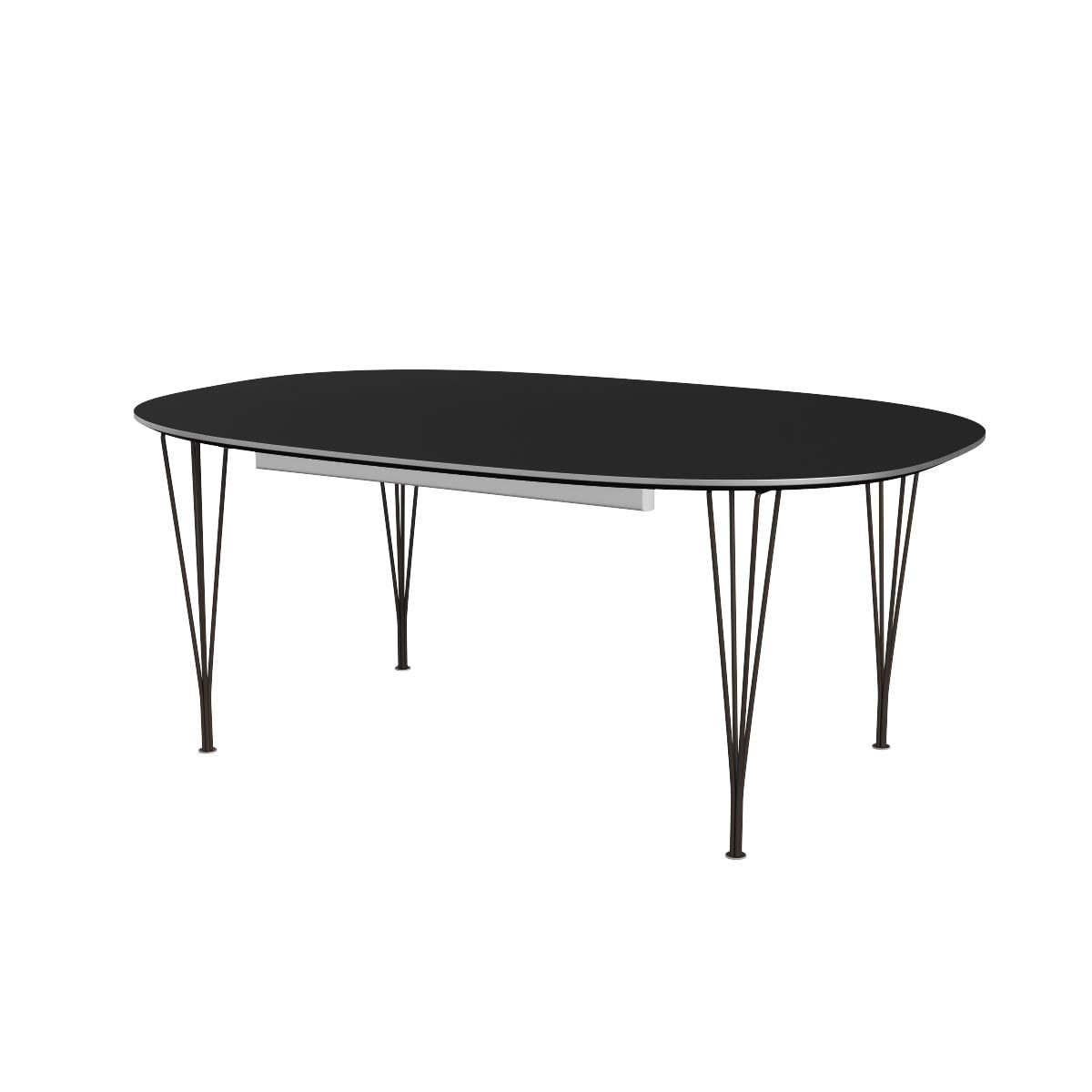 Superellipse Dining Table | Black Laminate Top