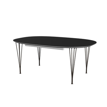 Superellipse Dining Table | Black Laminate Top