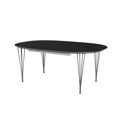 Superellipse Dining Table | Black Laminate Top