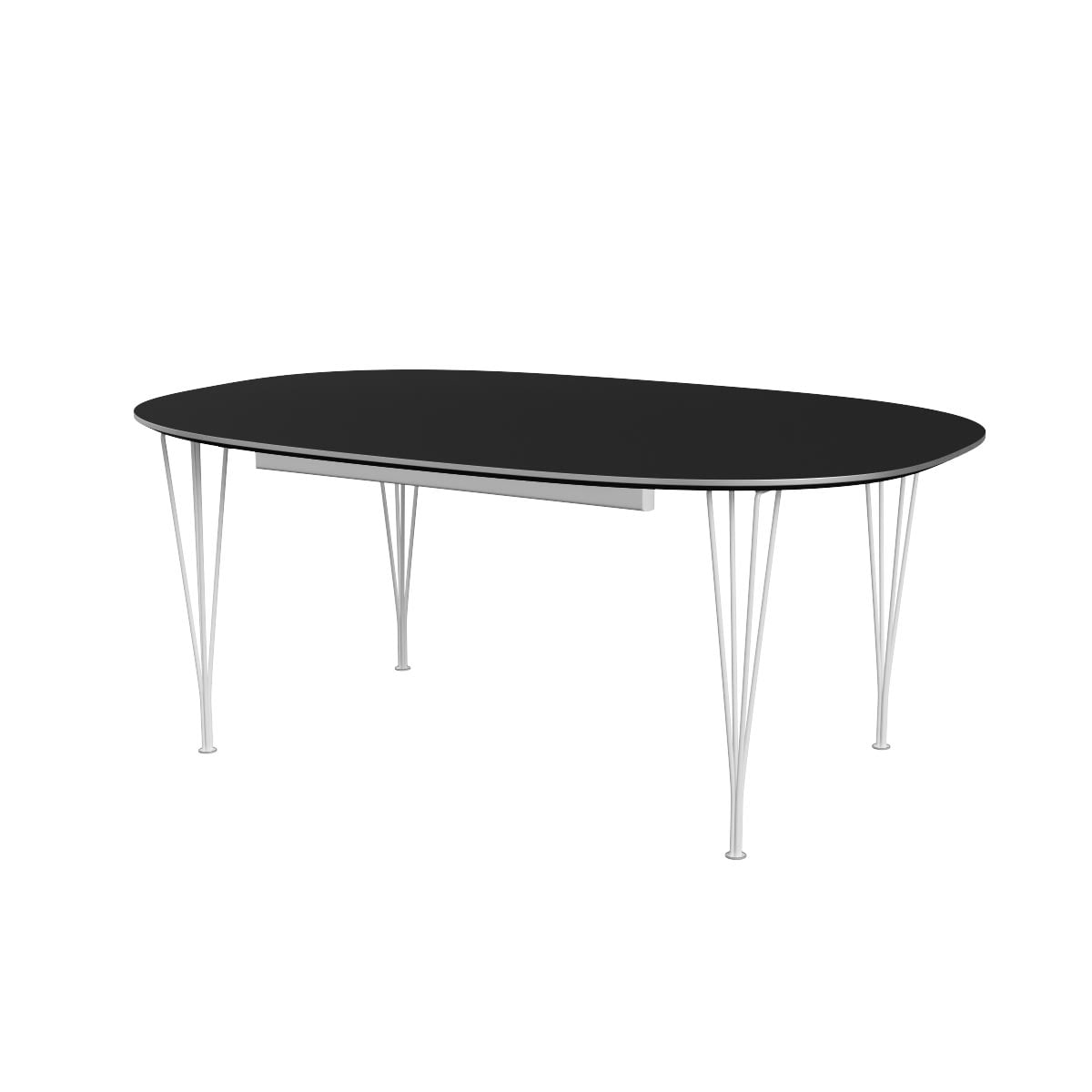 Superellipse Dining Table | Black Laminate Top