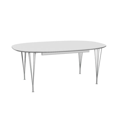 Superellipse Dining Table | White Laminate Top