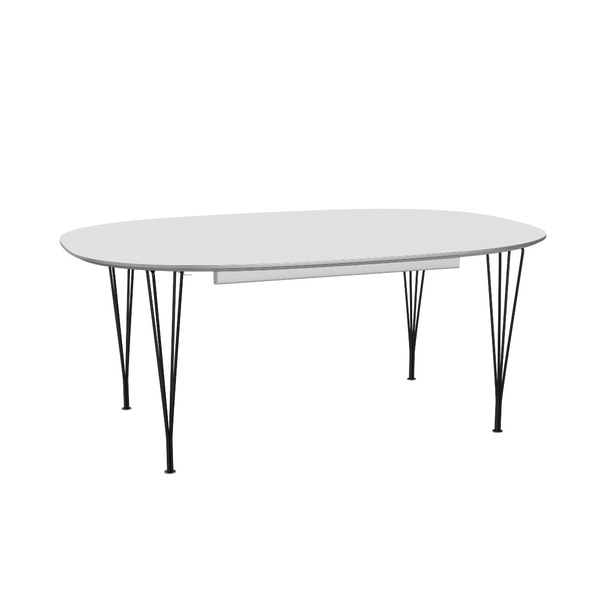 Superellipse Dining Table | White Laminate Top