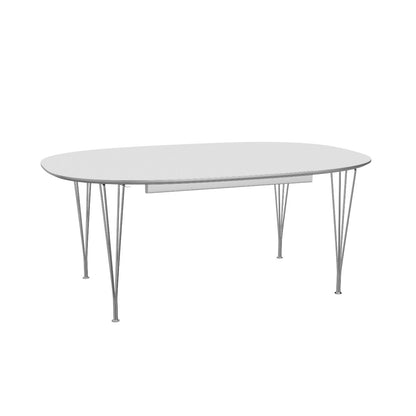 Superellipse Dining Table | White Laminate Top