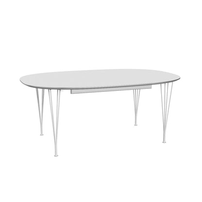 Superellipse Dining Table | White Laminate Top
