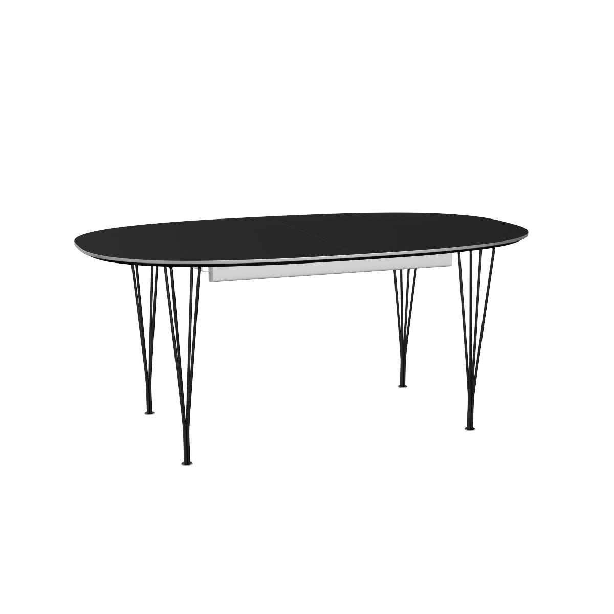 Superellipse Dining Table | Black Laminate Top