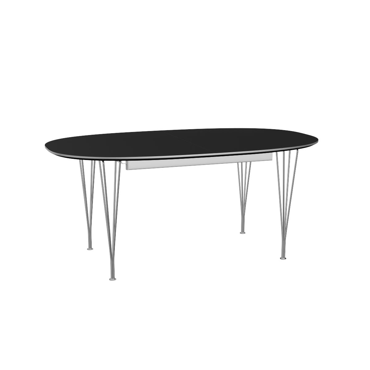 Superellipse Dining Table | Black Laminate Top