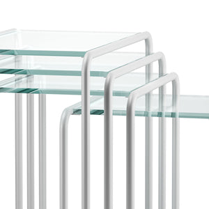B9D All Seasons Side Table | Grey Tinted Glass Top