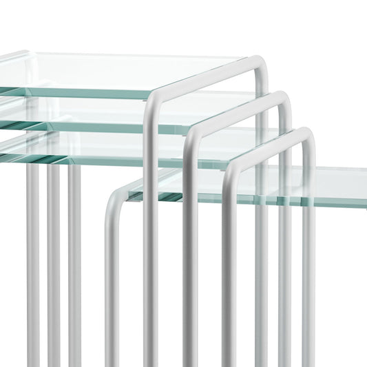 B9D All Seasons Side Table | Grey Tinted Glass Top