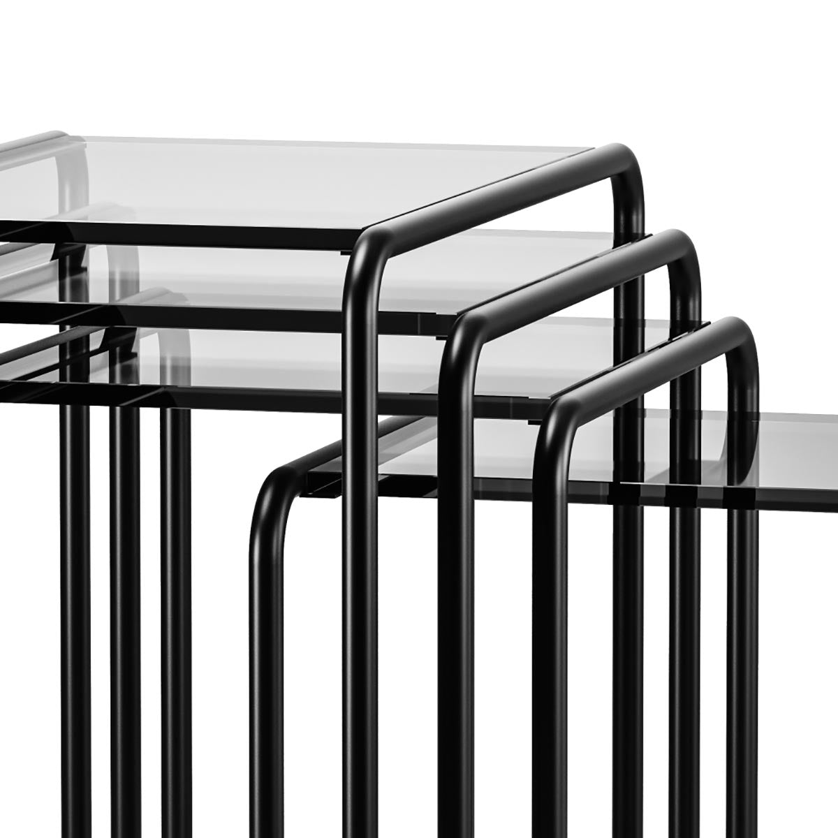 B9D All Seasons Side Table | Grey Tinted Glass Top