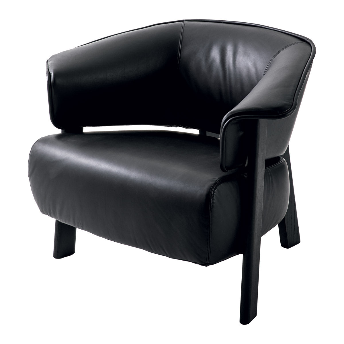 Back-Wing Armchair | Graphite Leather 13X414