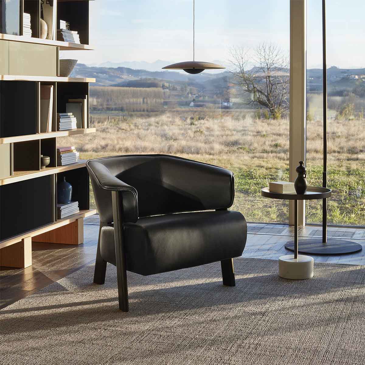 Back-Wing Armchair | Graphite Leather 13X414