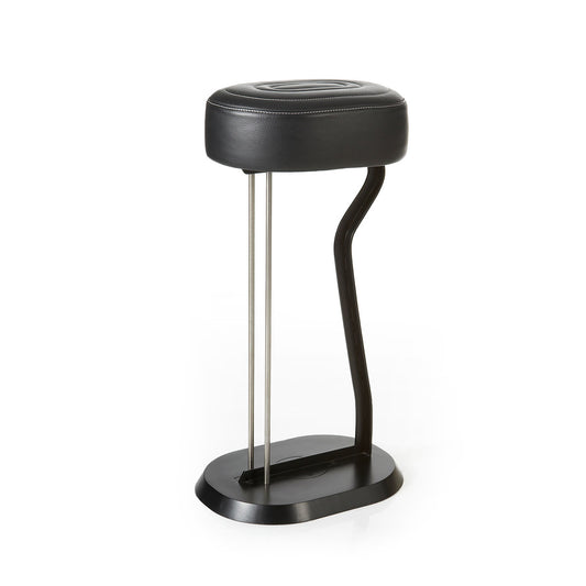 Eileen Gray Bar Stool No 2 | Black Leather Seat