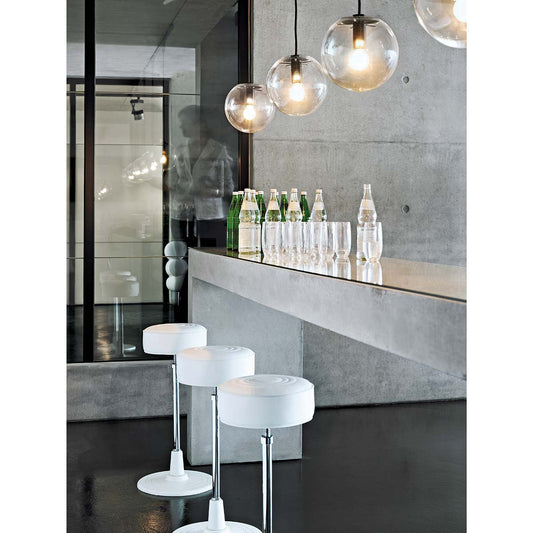 Eileen Gray Bar Stool No 1 | White Leather Seat