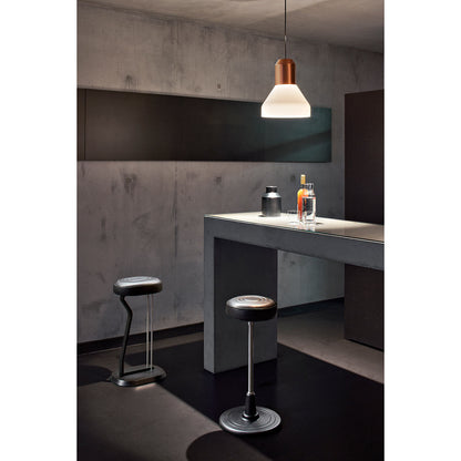 Eileen Gray Bar Stool No 1 | Black Leather Seat