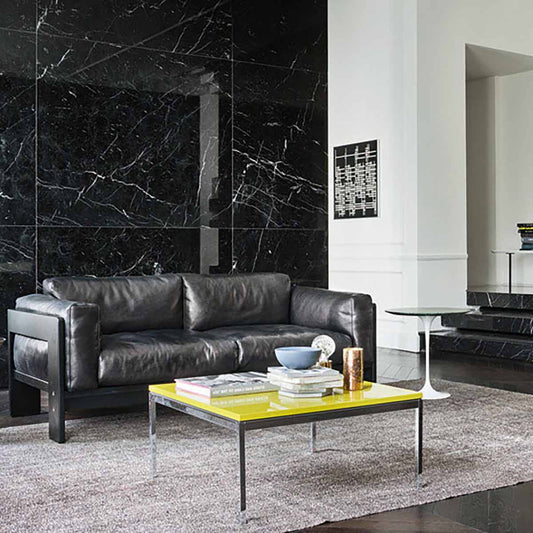 Bastiano 3 Seat Sofa 220cm | Black Leather