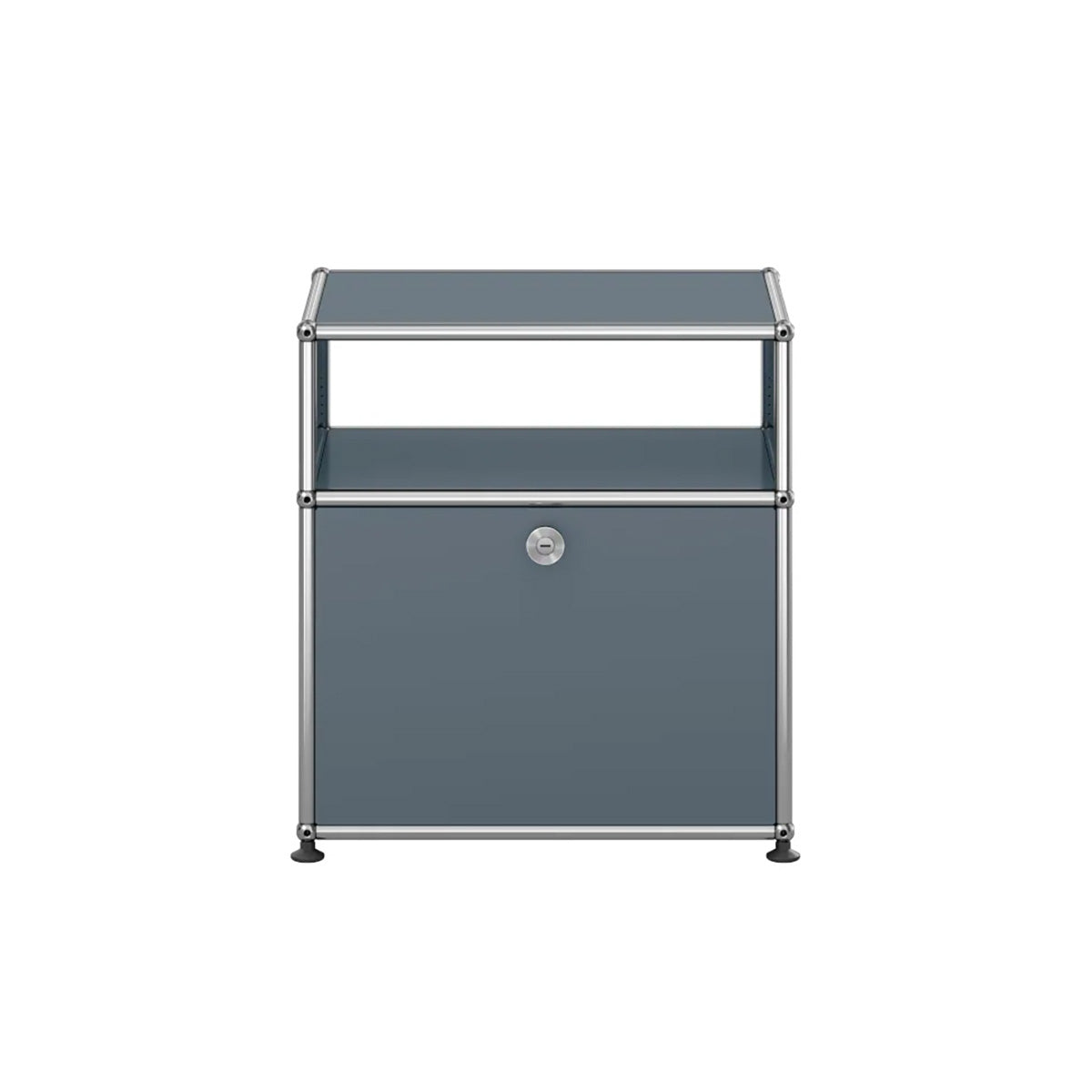 USM Bedside Unit | Medium Grey Lacquer Panels