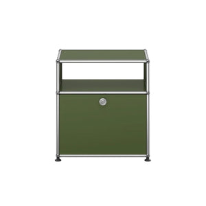 USM Bedside Unit | Olive Green Lacquer Panels