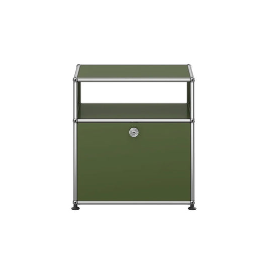 USM Bedside Unit | Olive Green Lacquer Panels
