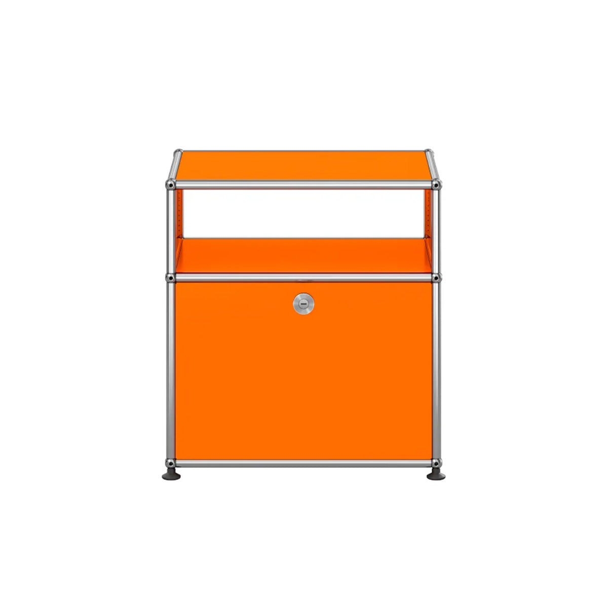 USM Bedside Unit | Orange Lacquer Panels