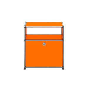 USM Bedside Unit | Orange Lacquer Panels