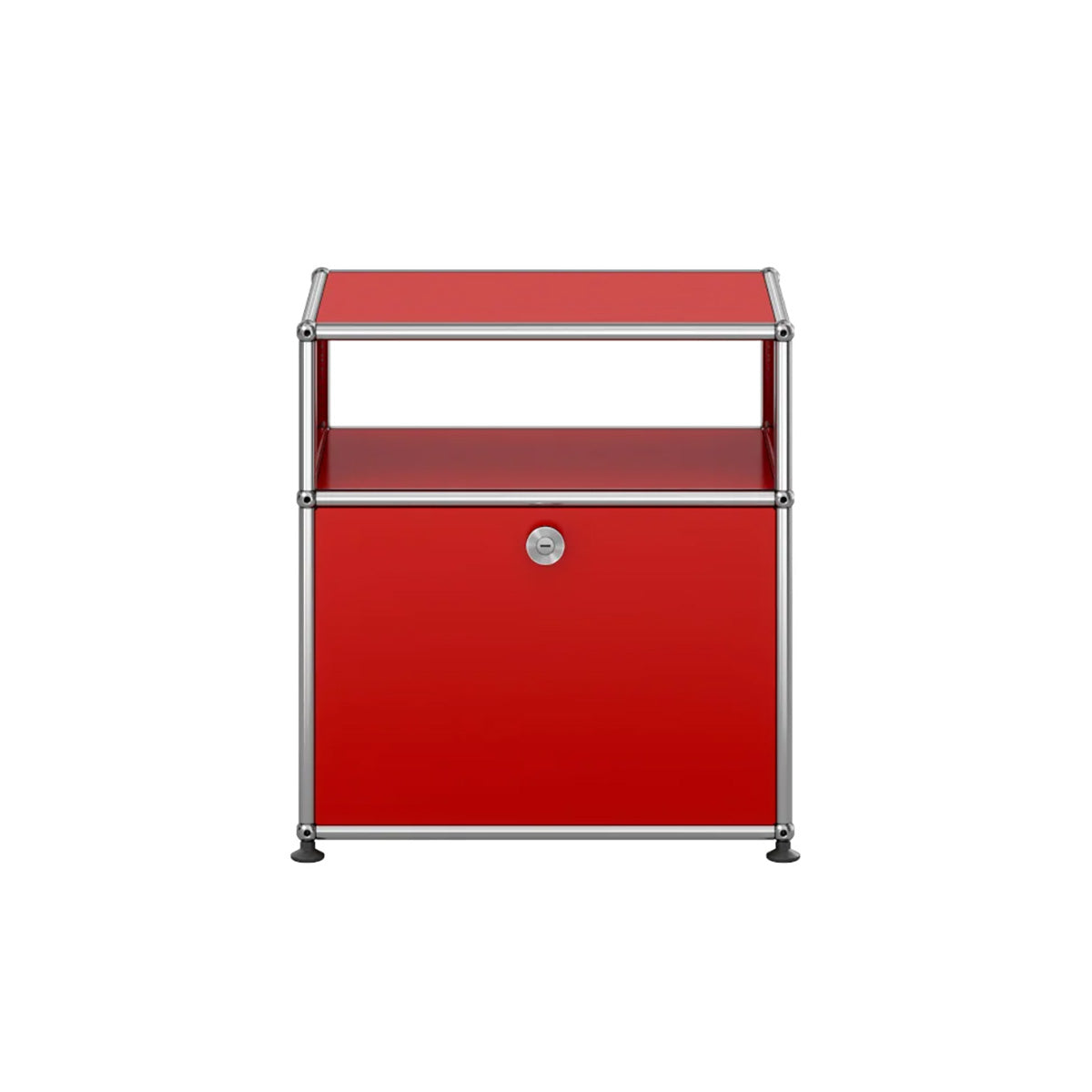 USM Bedside Unit | Ruby Red Lacquer Panels