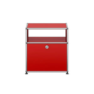 USM Bedside Unit | Ruby Red Lacquer Panels