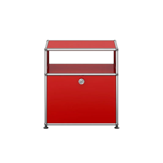 USM Bedside Unit | Ruby Red Lacquer Panels