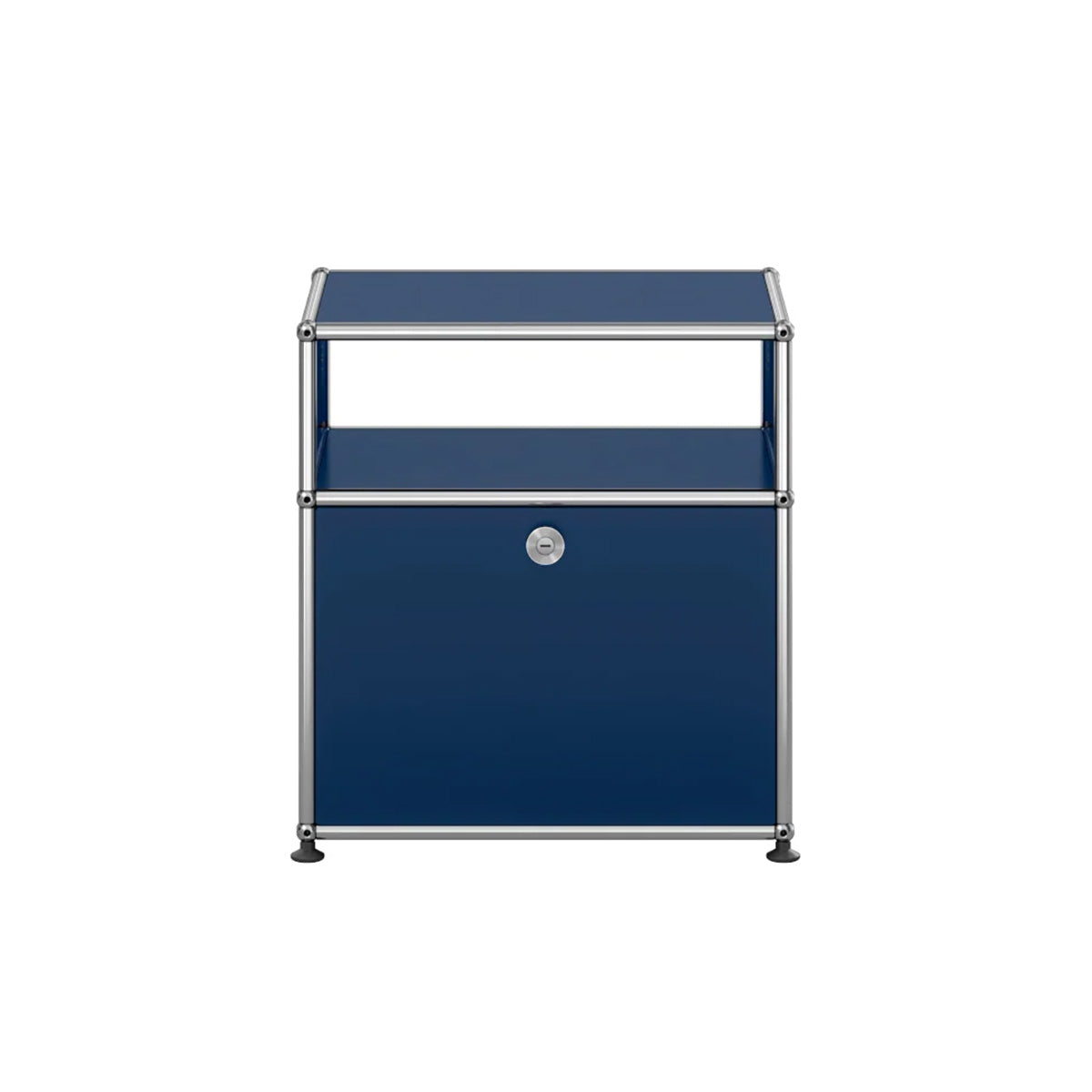 USM Bedside Unit | Steel Blue Lacquer Panels