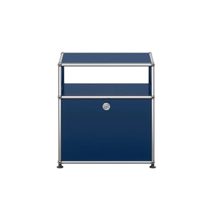 USM Bedside Unit | Steel Blue Lacquer Panels