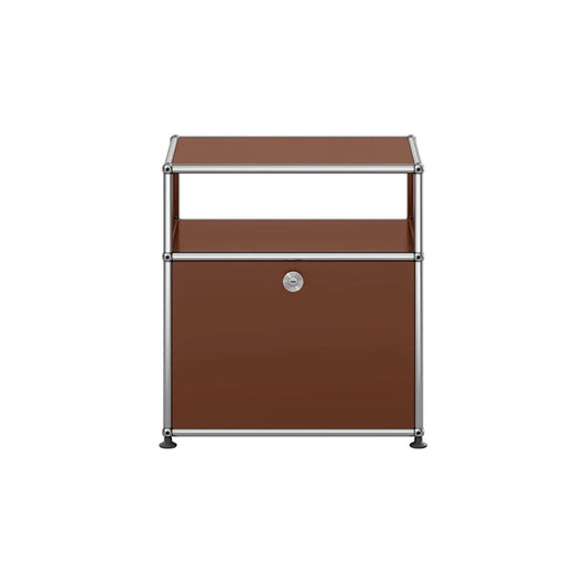 USM Bedside Unit | Brown Lacquer Panels
