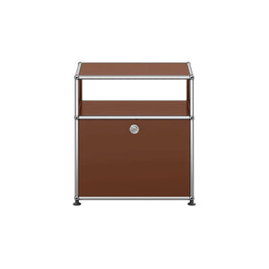 USM Bedside Unit | Brown Lacquer Panels