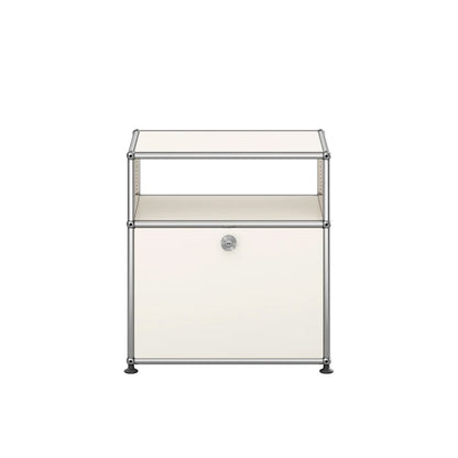 USM Bedside Unit | White Lacquer Panels