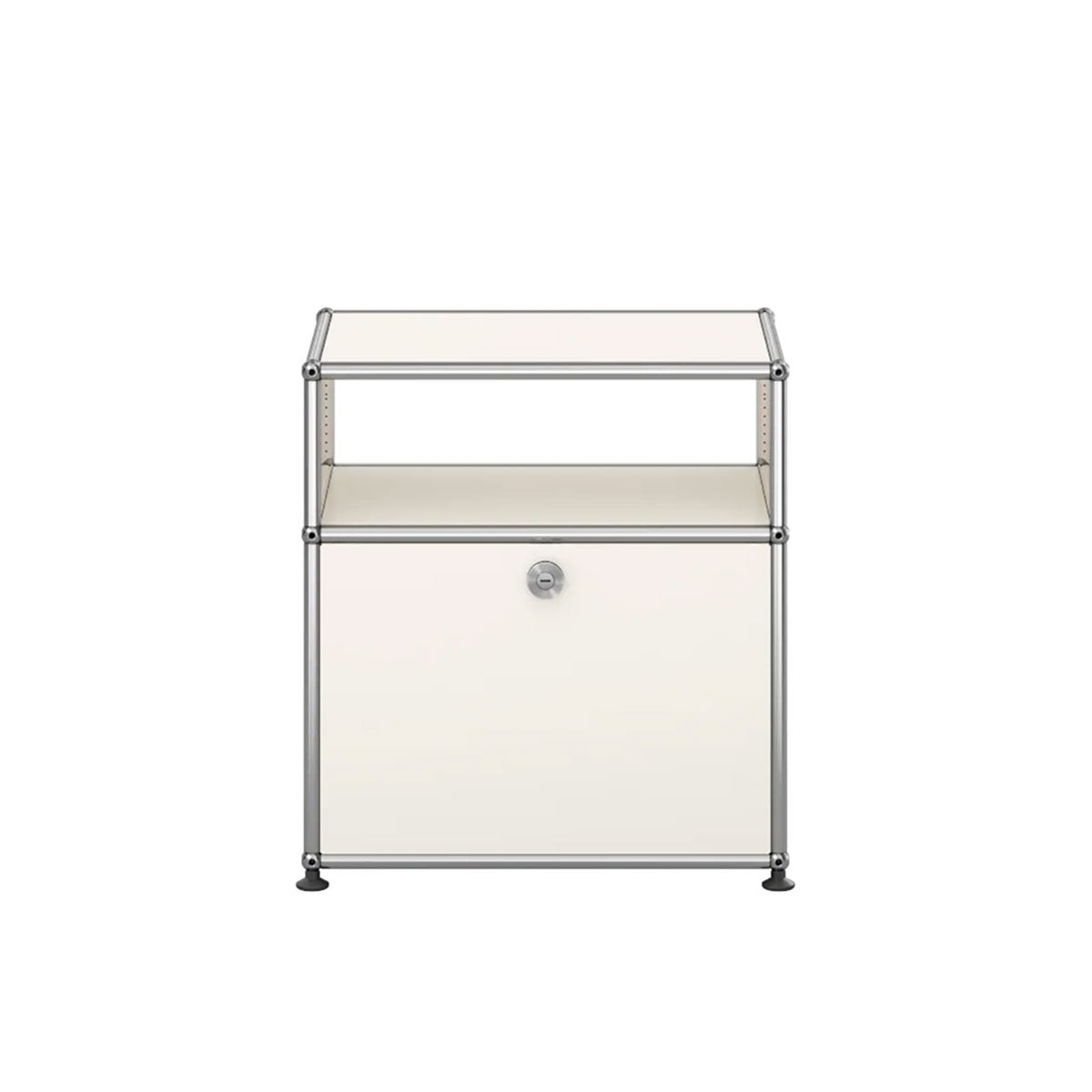 USM Bedside Unit | White Lacquer Panels
