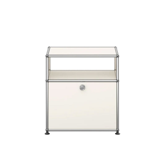 USM Bedside Unit | White Lacquer Panels