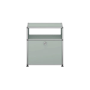 USM Bedside Unit | Light Grey Lacquer Panels