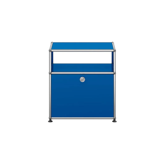 USM Bedside Unit | Gentian Blue Lacquer Panels