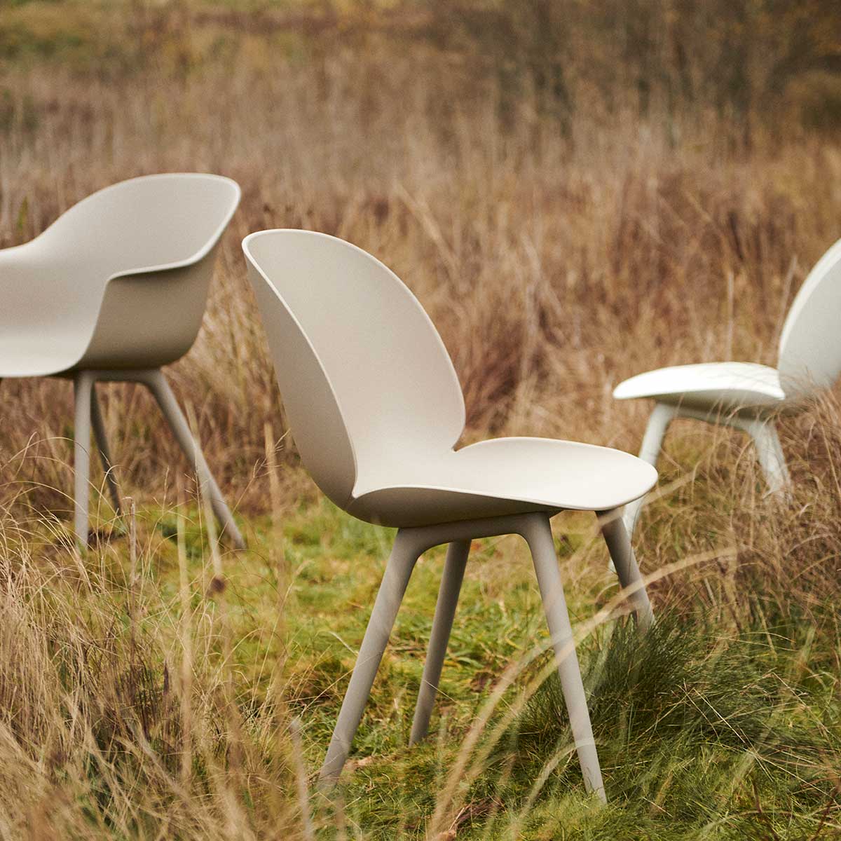 Beetle Outdoor Dining Chair | New Beige Plastic