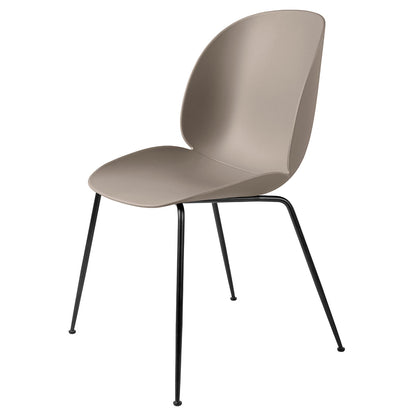 Beetle Plastic Chair Metal Base | New Beige Plastic Shell