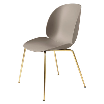 Beetle Plastic Chair Metal Base | New Beige Plastic Shell