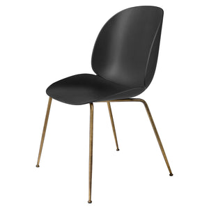 Beetle Plastic Chair Metal Base | Black Plastic Shell