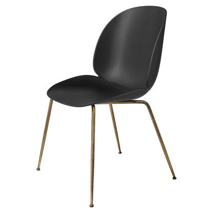 Beetle Plastic Chair Metal Base | Black Plastic Shell