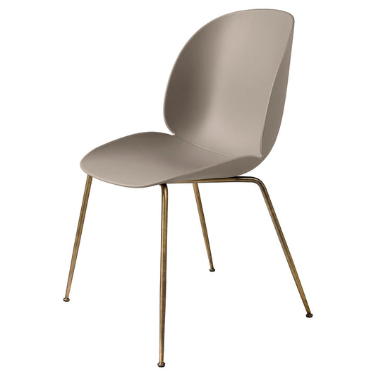 Beetle Plastic Chair Metal Base | New Beige Plastic Shell