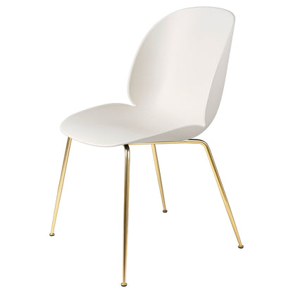 Beetle Plastic Chair Metal Base | Alabaster White Plastic Shell