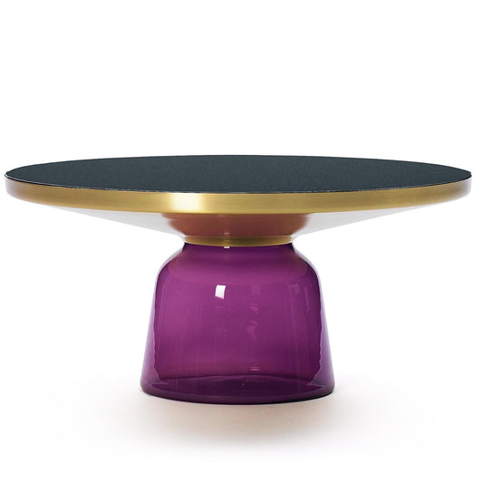 Bell Coffee Table | Amethyst Violet Glass Base